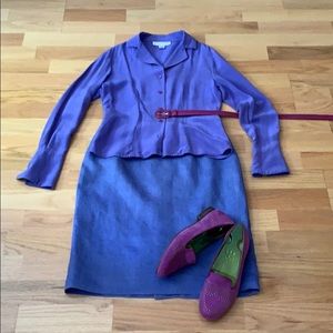 Wacoal Silk Linen skirt Periwinkle blue FIRM